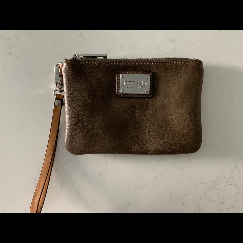 Jenna Kator Tan/Brown Wristlet